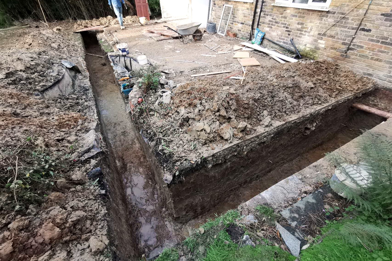 Excavated foundations for Sylvan new-build
