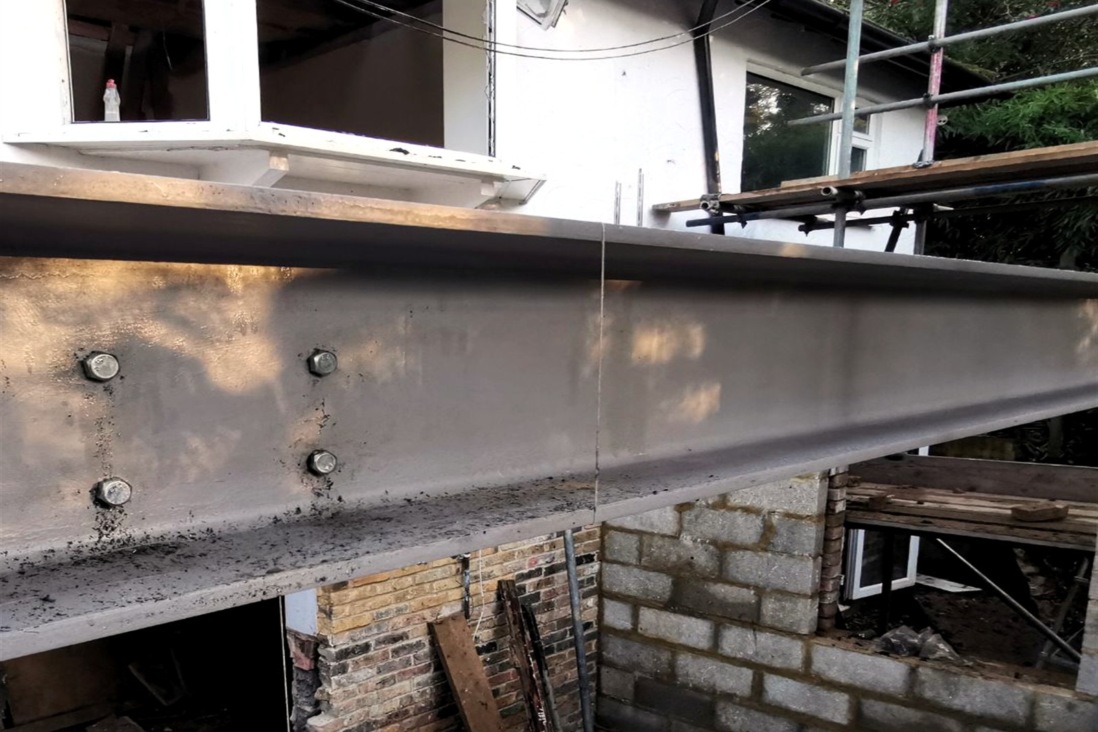 Structural steel beam at Sylvan new-build